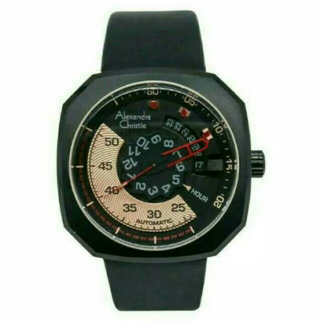 JAM TANGAN PRIA ALEXANDRE CHRISTIE AC 3032 BLACK JARUM MERAH