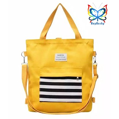 RR CHIO - Tote Bag Wanita Resleting (Bisa Ransel Bisa Selempang)-1