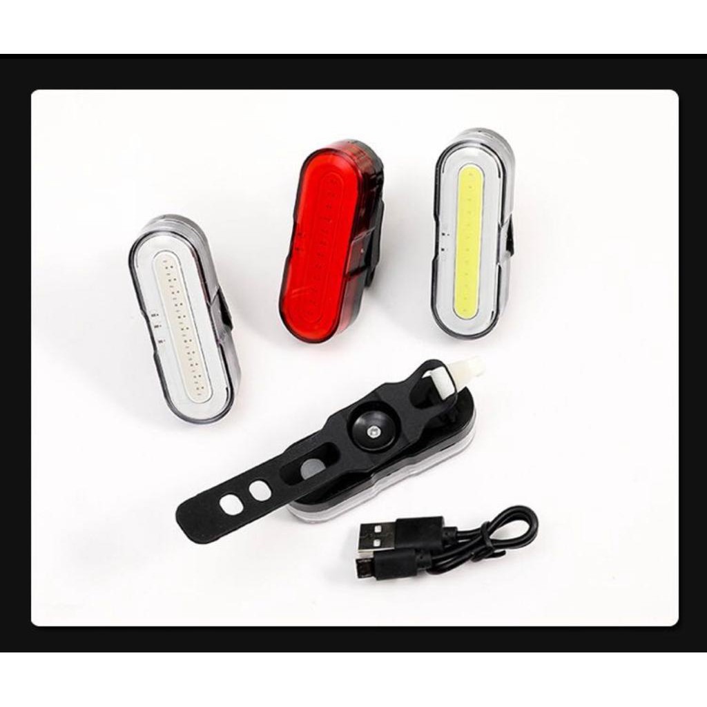 Lampu Sepeda LED Rechargeable Taillght 8 mode Pengaturan