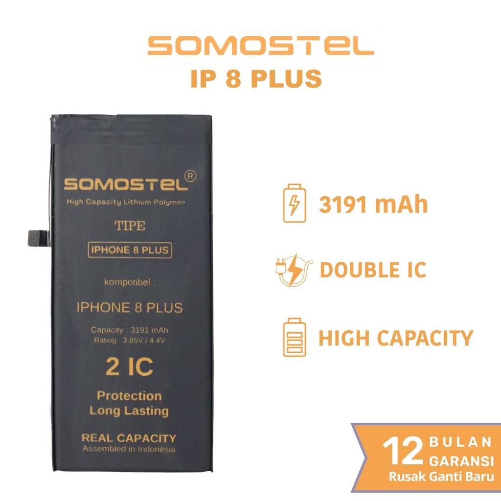 Somostel - Ip 8 Plus Batre Batrai Baterai
