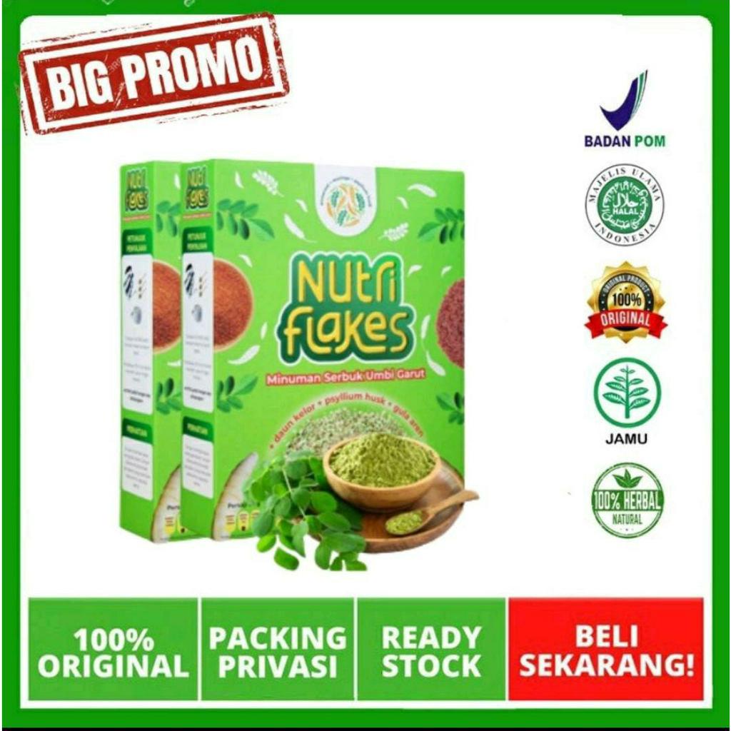 

NUTRI-FLAKES SEREAL - EXSTRAK DAUN KELOR UMBI GARUT BISA COD