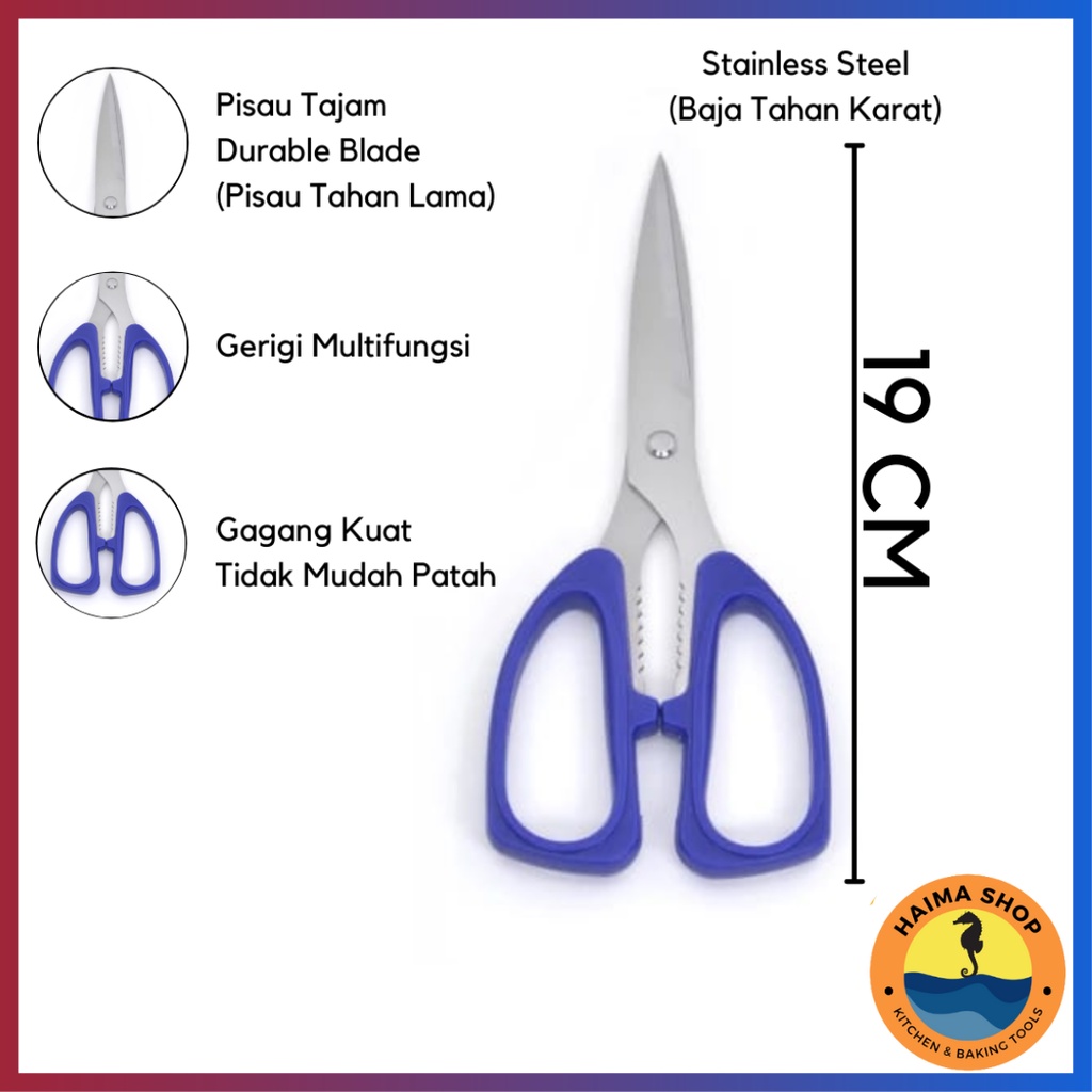 

Gunting Serbaguna / Gunting Stainless Steel / Scissors / Gunting Kertas / Gunting Kantor