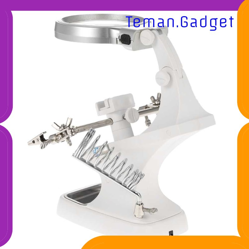 TG-DE303 Pegangan Solder + Kaca Pembesar Welding Magnifier 3X/4.5X - TH-7023