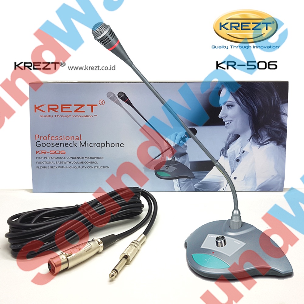 Jual KREZT KR 506 VOLUME MIC CONFERENCE PODIUM CONDENSER MICROPHONE
