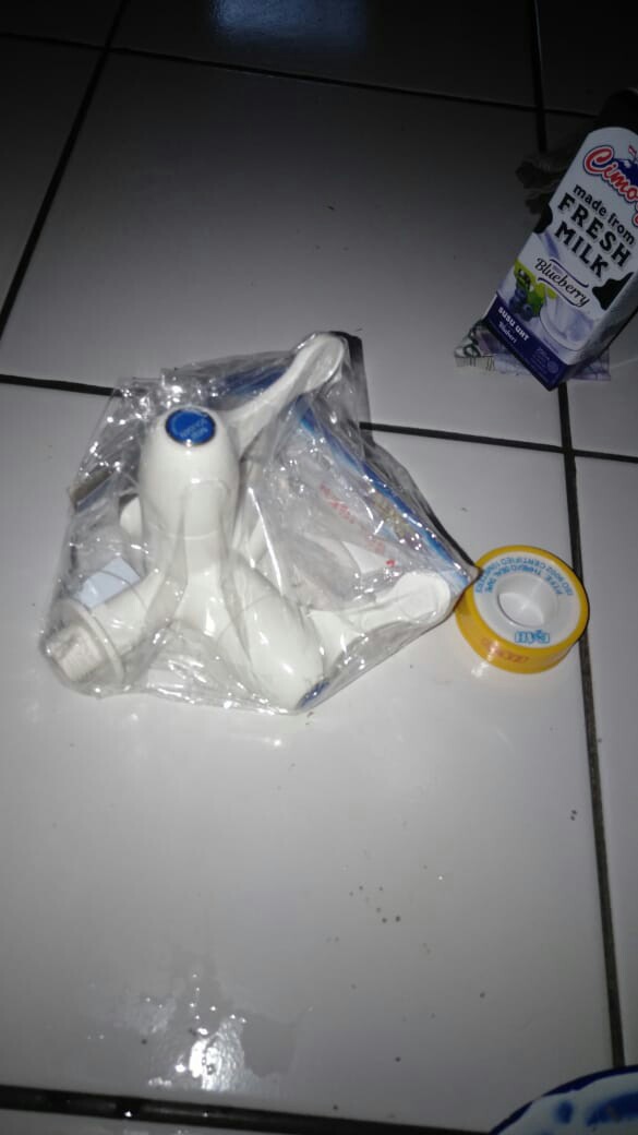 Kran Cabang Plastik Pvc Soligen S9- Keran Air Shower Double Dua Abs Faucet Dual Murah I12