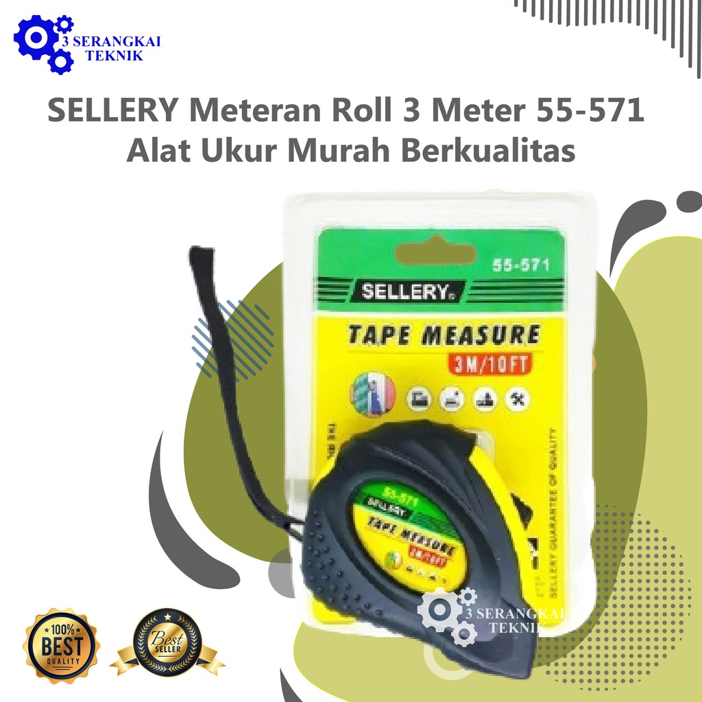 SELLERY Meteran Roll 3 Meter 55-571 Alat Ukur Murah Berkualitas