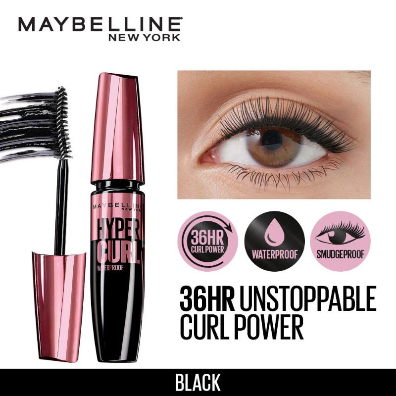 (Original BPOM) Maybelline Hypercurl Mascara | Mascara Maybelline Hypercurl Original