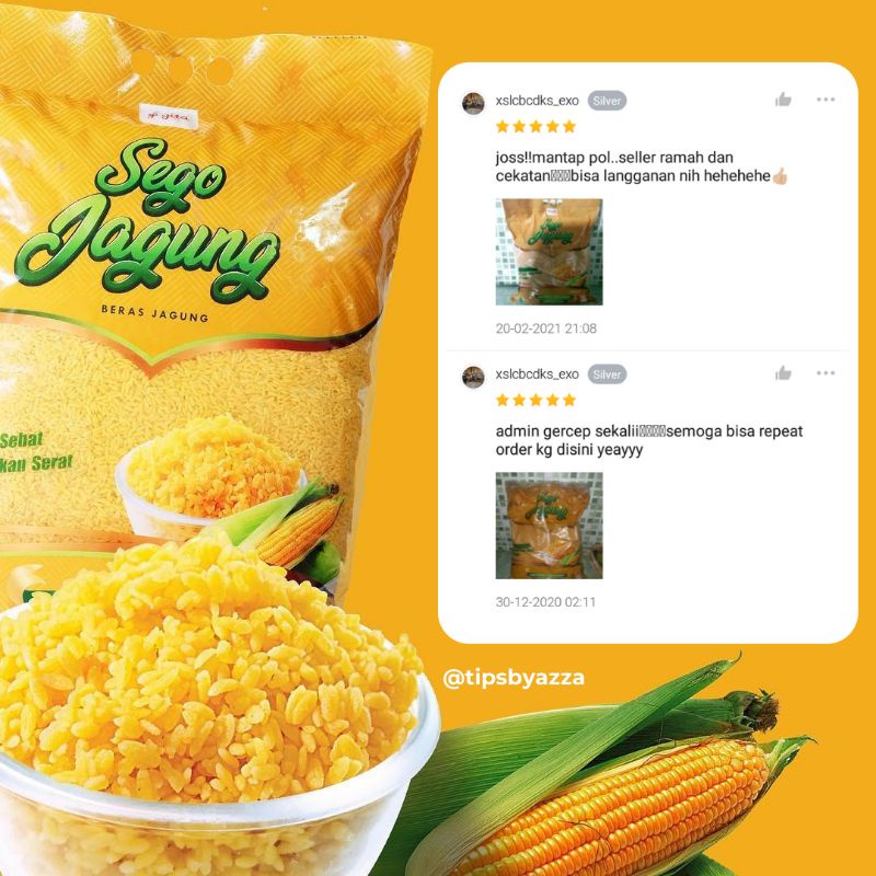 [700gr] Beras Sego Jagung Diet Penurun Kolesterol 700 gram