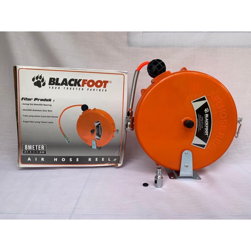 BLACKFOOT Selang Compressor 8m Gulung Air Hose Reel Selang Angin