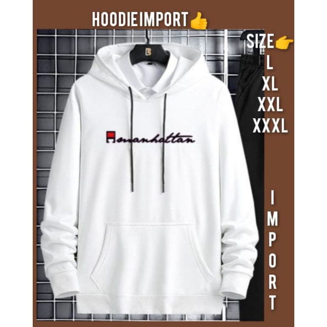 Sweater Cowok Cewek NY Hoodie Pria Wanita Ny Switer logo bordir Motif Anandatta