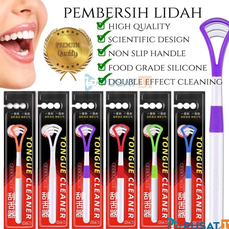 PEMBERSIH LIDAH / SIKAT LIDAH KUALITAS 2 FUNGSI / TONGUE CLEANER SCRAPER FOOD