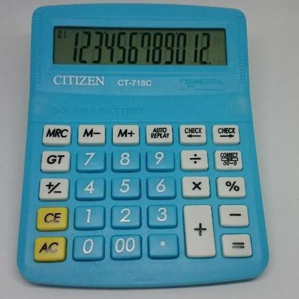 

Harga Spesial.. Kalkulator Citizen CT 718 C / Warna Warni Biru / Pink / Hijau / Oranye / Orens / CT-