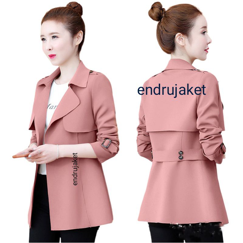 trench coat wanita musim semi/blazer wanita 2023