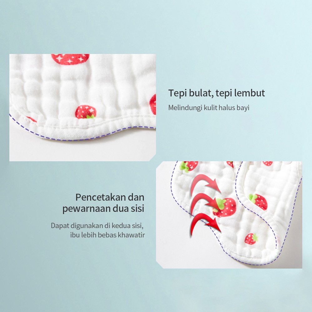 Aikoky baby bib slaber/celemek makan bayi 100% katun