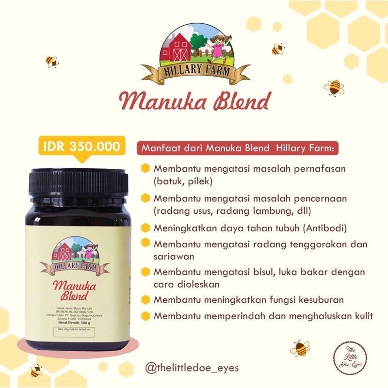 [READY] Manuka Honey UMF 3+ / Manuka Blend / Longan Honey Hillary Thai / Hillary Farm