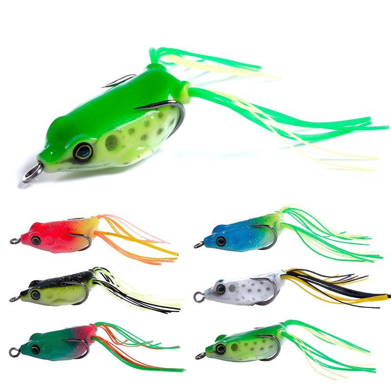 Hengjia 1pc Umpan Pancing Soft Bait Bentuk Katak Ukuran Fishing Lure 4cm/4.8g New Small Soft Thunder Frog Lure Casting Mini Thunder Frog Lure Umpan