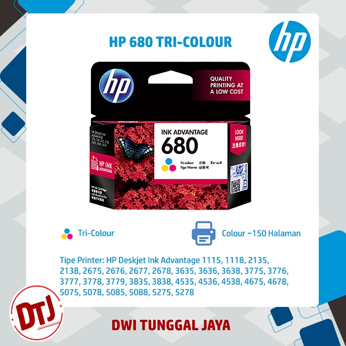 Tinta HP 680 Black / Colour Original
