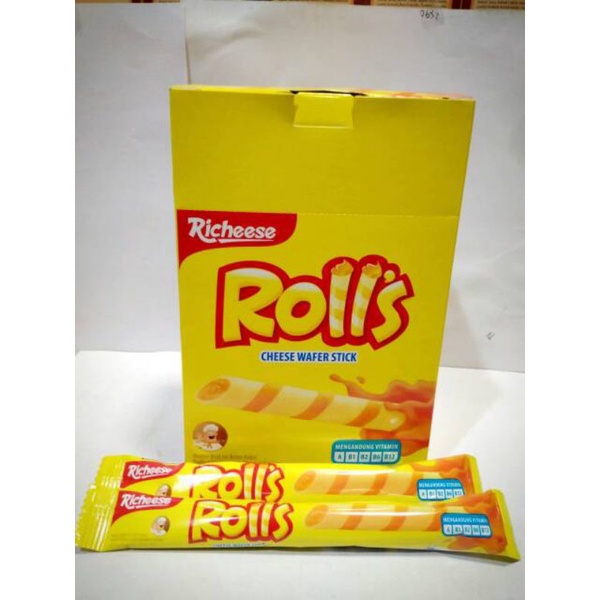 

Richeese nabati rolls rasa keju 1 box isi 20pcs