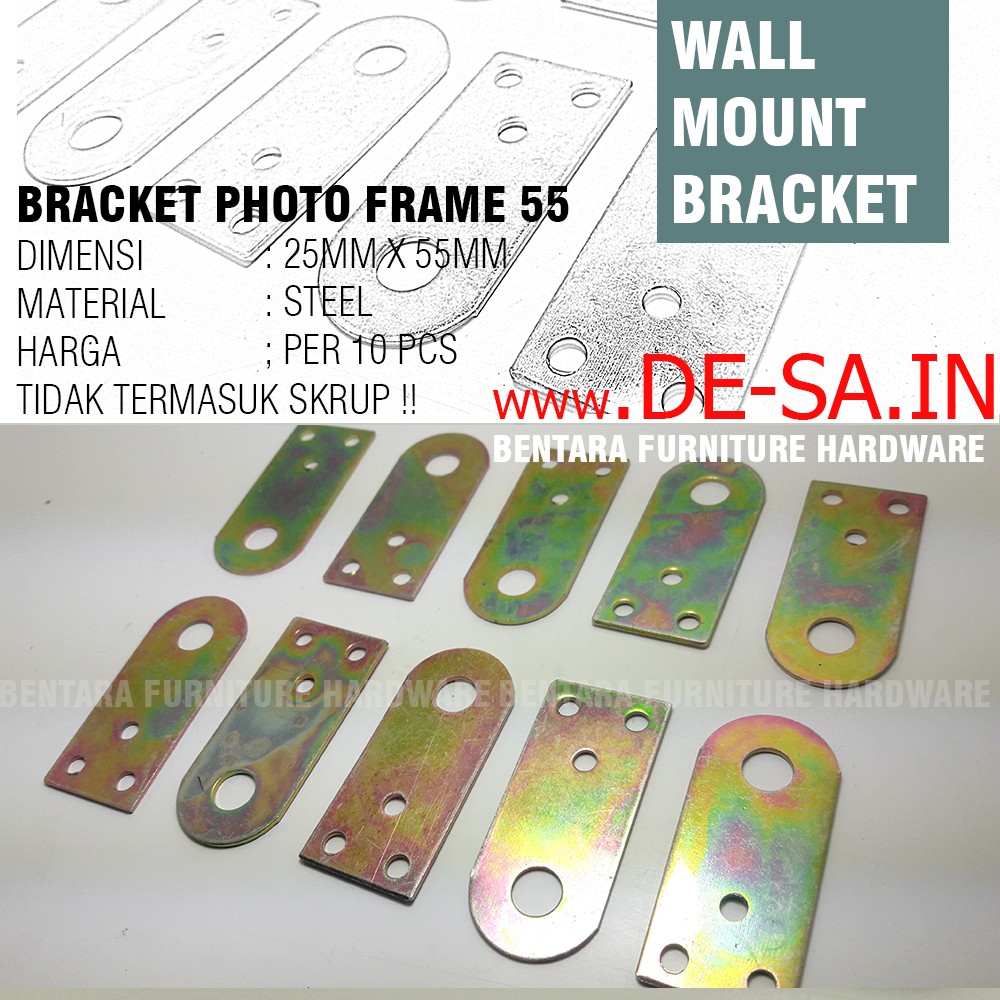 10 x BRAKET PLAT GANTUNG FOTO PHOTO FIGURA DINDING FRAME WALL MOUNT