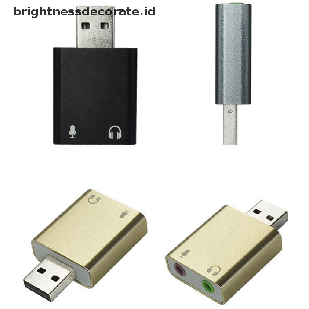 Adapter Sound Card Eksternal 3d Stereo Usb 7.1 Jack Audio 3.5mm Untuk Pc