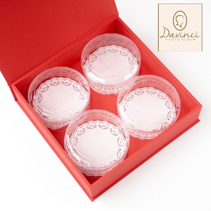 

kotak kado souvenir box kue kering hampers uk 30x30x8cm - Merah