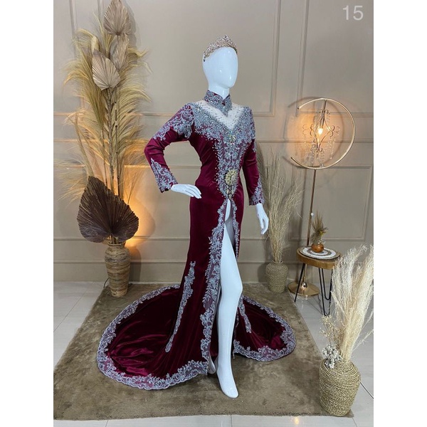 GAUN PENGANTIN BELUDRU BEREKOR//GAUN PENGANTIN ADAT JAWA//MINANG//GAUN