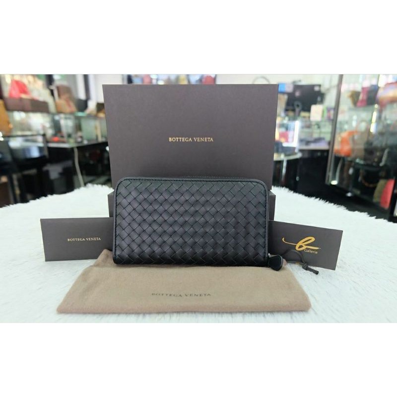 Bottega veneta intrecciato longzip wallet original leather