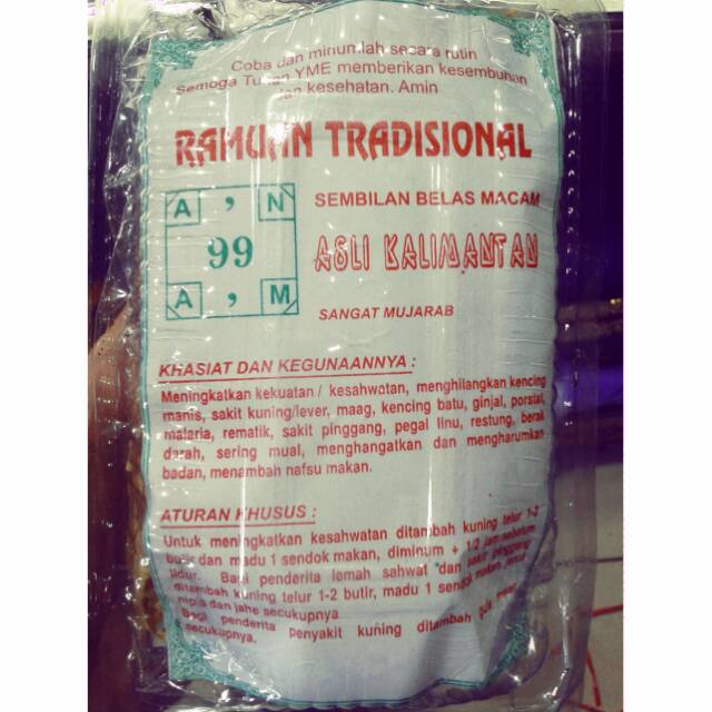 

Ramuan tradisional sembilan belas macam khas kalimantan