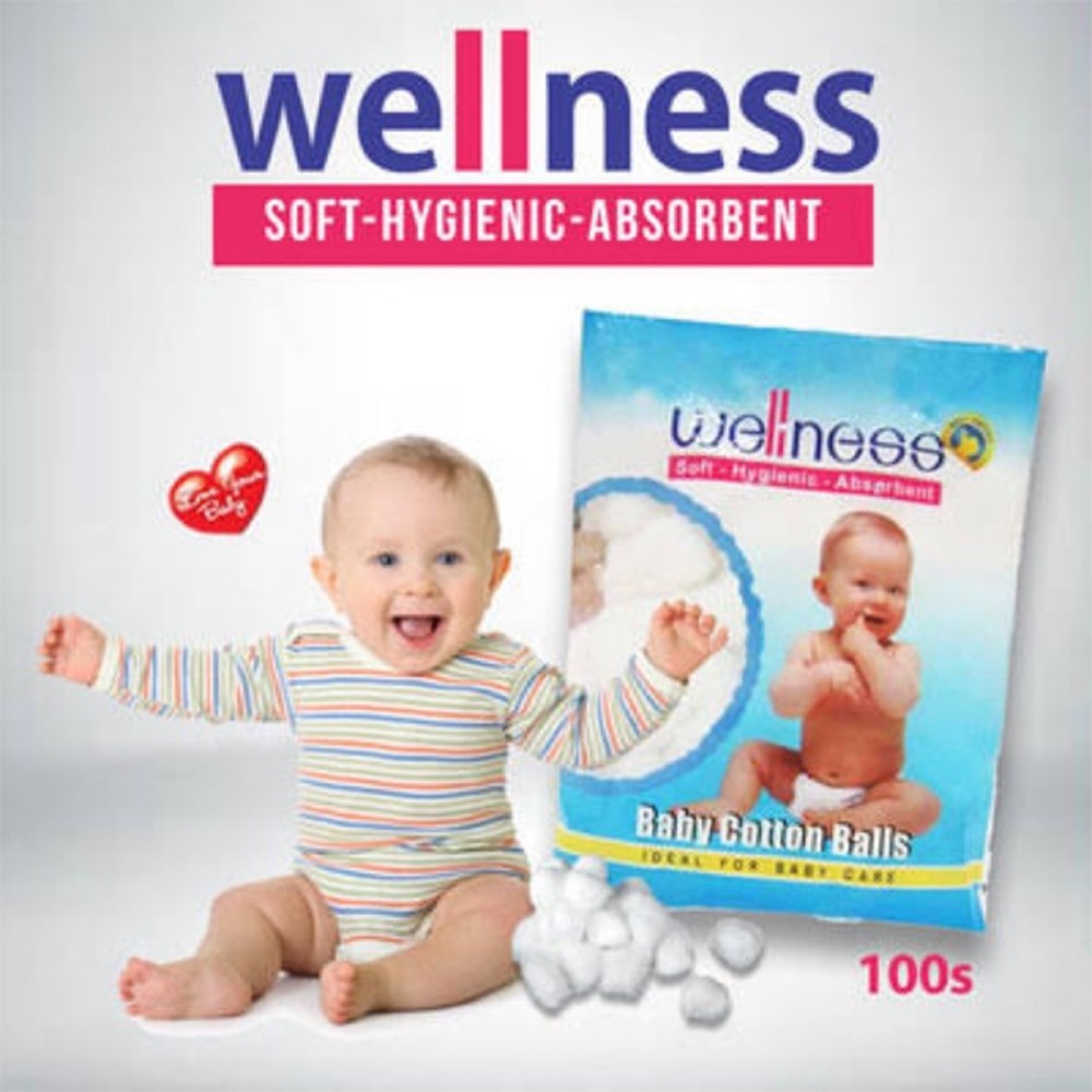 Wellness Baby Cotton Balls Bola Kapas Bayi isi 100pc Baby