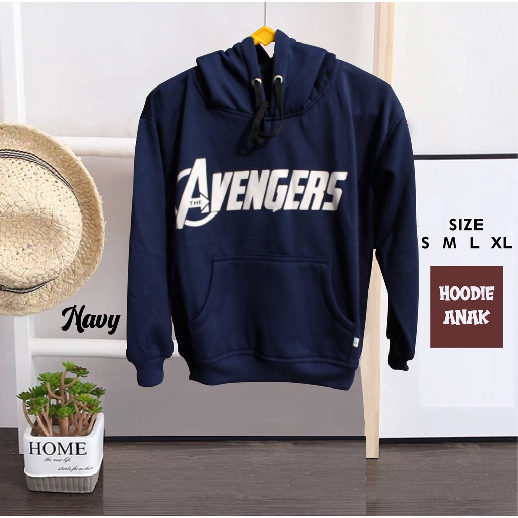 JAKET SWEATER HOODIE SABLON AVENGERS ANAK KEKINIAN TERBARU BAHAN FLEECE USIA 2TAHUN SAMPAI 12TAHUN LAKI LAKI PEREMPUAN