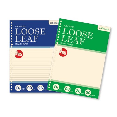 

[Rafibooks] B5 Loose Leaf - Bookpaper 90 Gsm - Kertas File | Isi Binder | Kertas Binder | Stationery