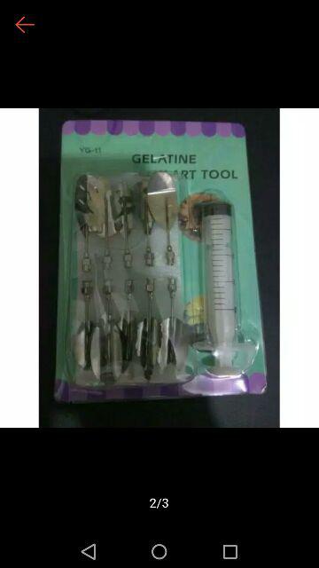 Jelly Art Tools Set / Suntikan Gelatin Penghias Puding 3d