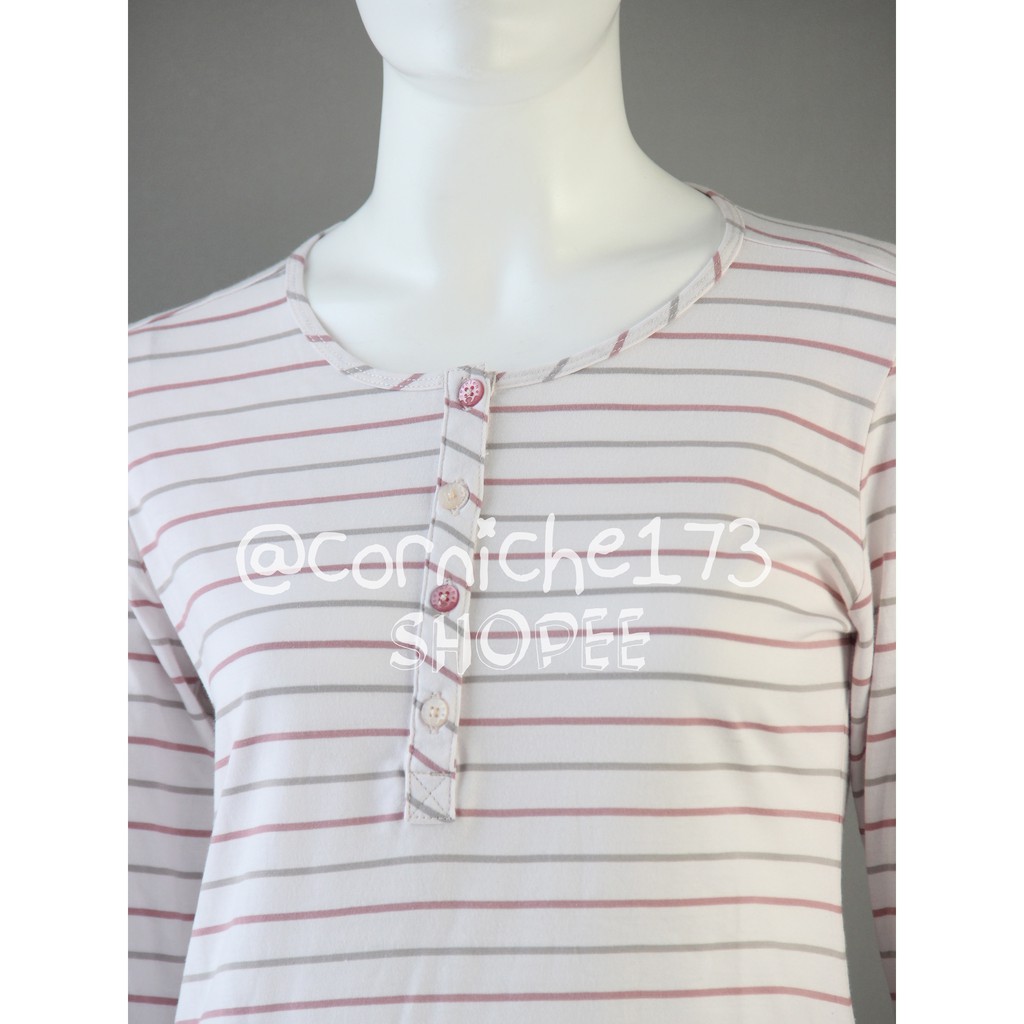 Corncihe Carla Stripe Tee Off White - TP231230