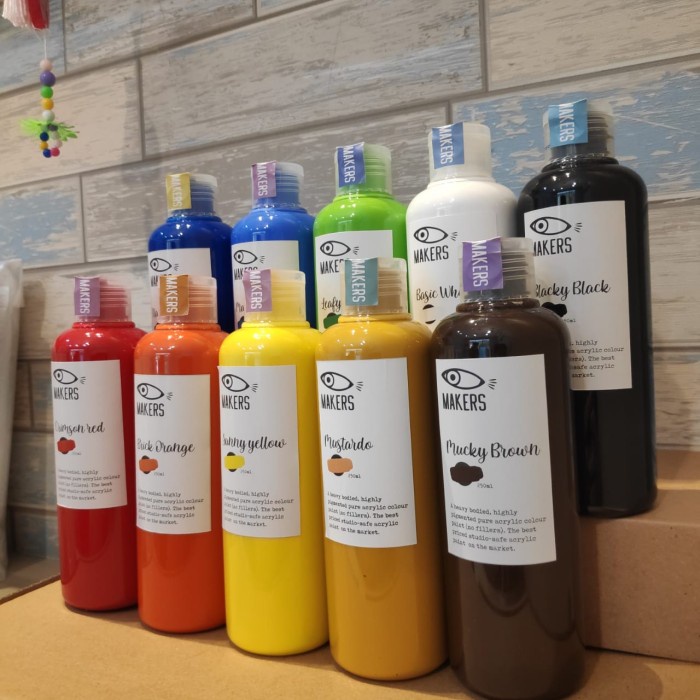 

Professional Acrylic Pouring - Paket Cat Lukis Akrilik 250ml 10 Warna