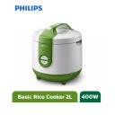 PHILIPS Rice Cooker 2 L HD3119/30 - Basic Green HD 3119/30 Magic Com 3in1 Mejicom 2 Liter Philips HD