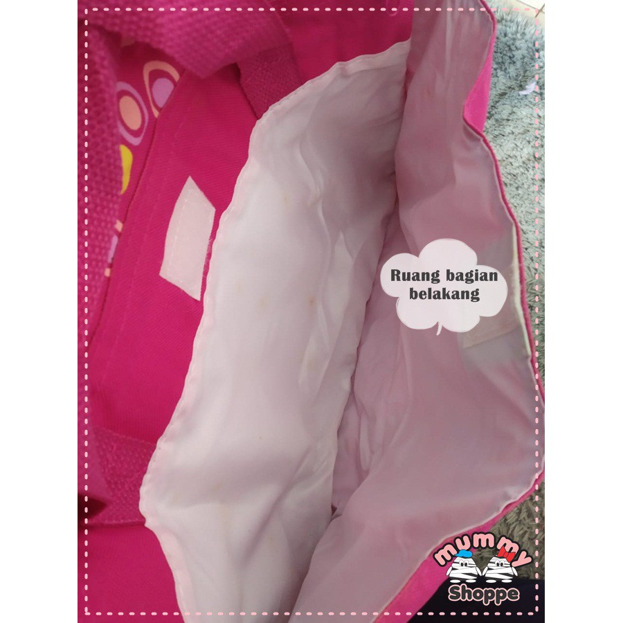 Tas perlengkapan anak bayi / diaper bag Polkadot Animal Fuschia