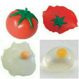 Squishy Splat Toys Egg / Mainan Bantingan Kembali Wujud Semula Telur Tomat / Splat toys Telur Tomat