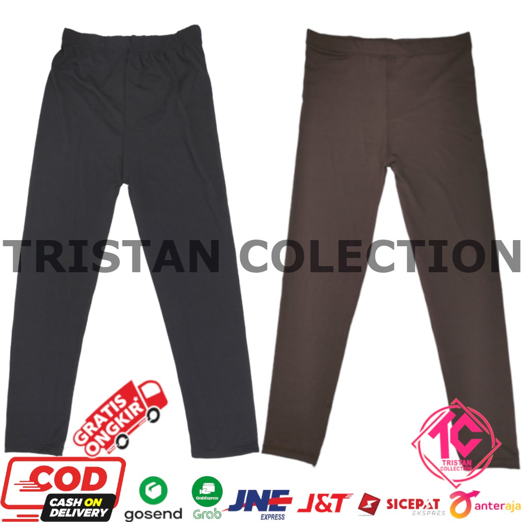 legging anak polos bahan kaos size  M L XL