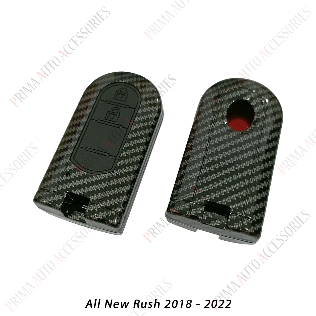 Casing Kunci Remote Mobil Carbon Fiber - All New Rush 2018-2022