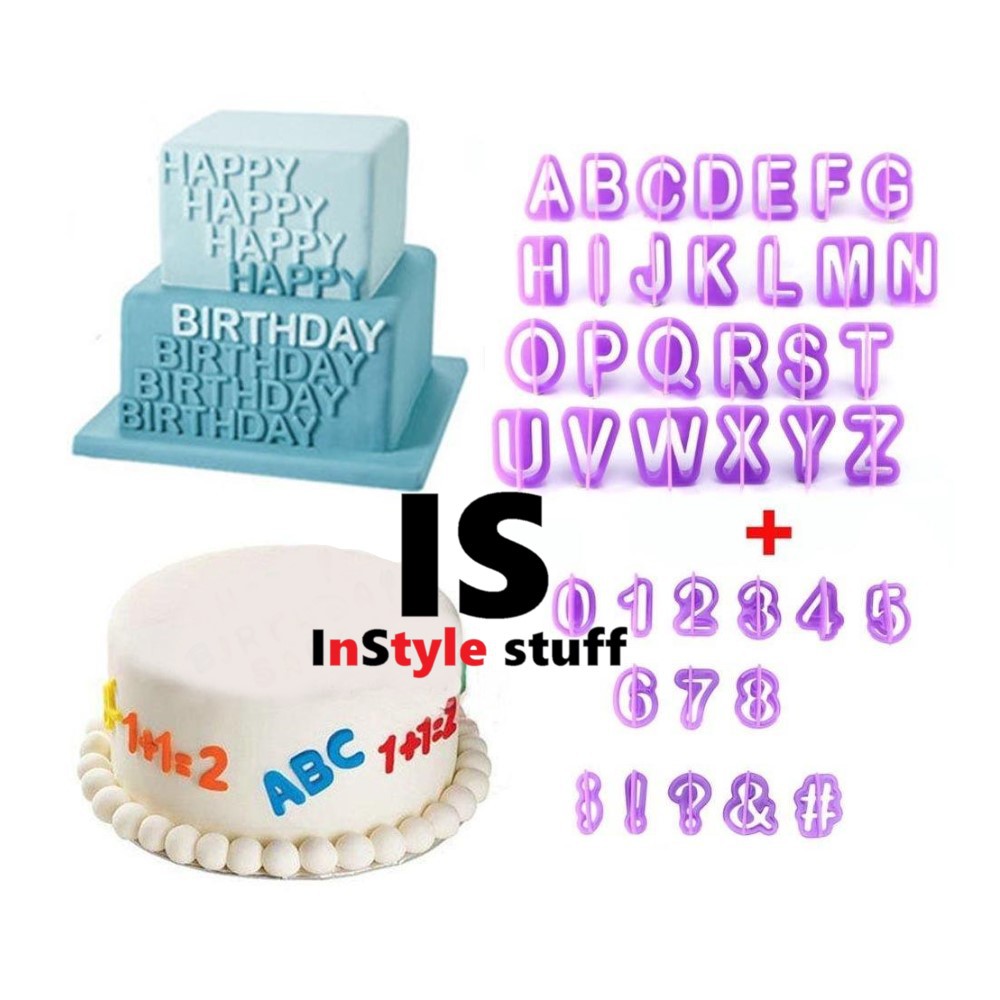 CETAKAN PLASTIK HURUF DAN ANGKA - COOKIE CUTTER NUMBER ALFABET - CETAKAN FONDANT ALPHABET LETTER