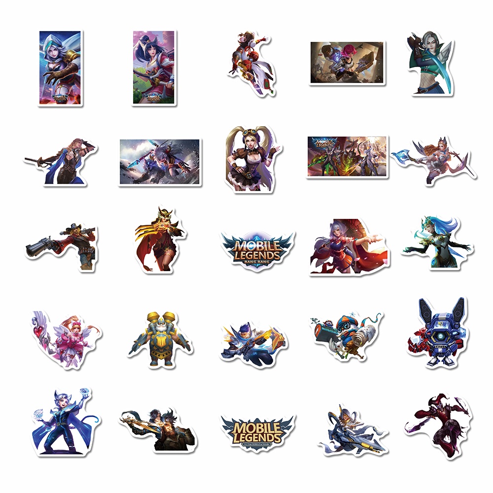 50 Pcs Stiker Motif Kartun Game Legends Tahan Air Untuk Dekorasi Laptop