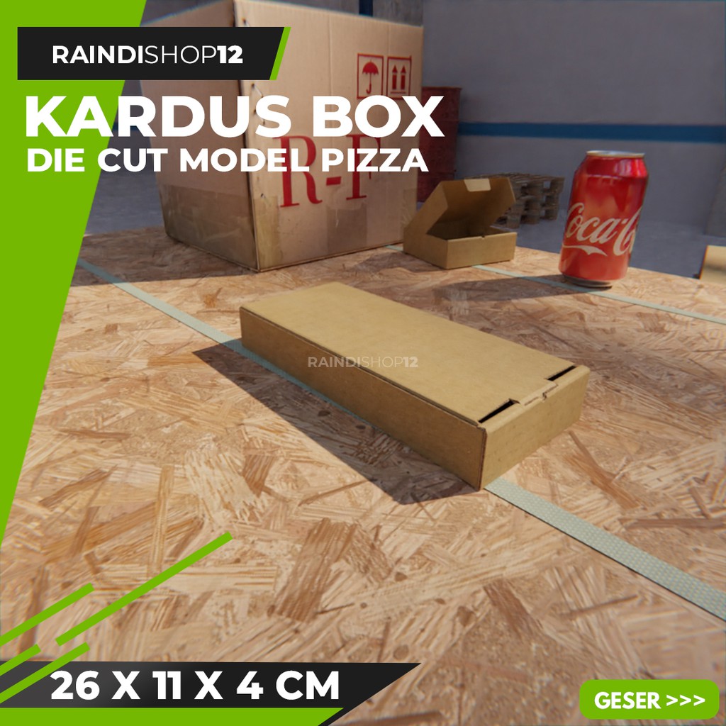 

BOX 26 X 11 X 4 CM KARDUS DIE CUT PIZZA KEMASAN PACKAGING KADO