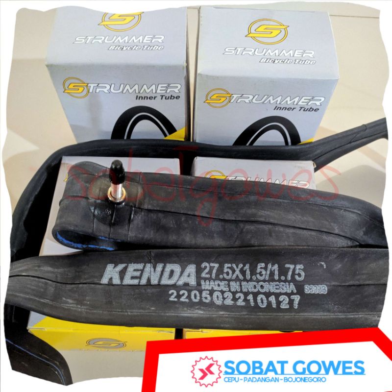 BAN DALAM SEPEDA 27,5 X 1.5 1.75 1.35 KENDA STRUMMER PENTIL PRESTA FV 48mm MTB GUNUNG HYBRID 27.5