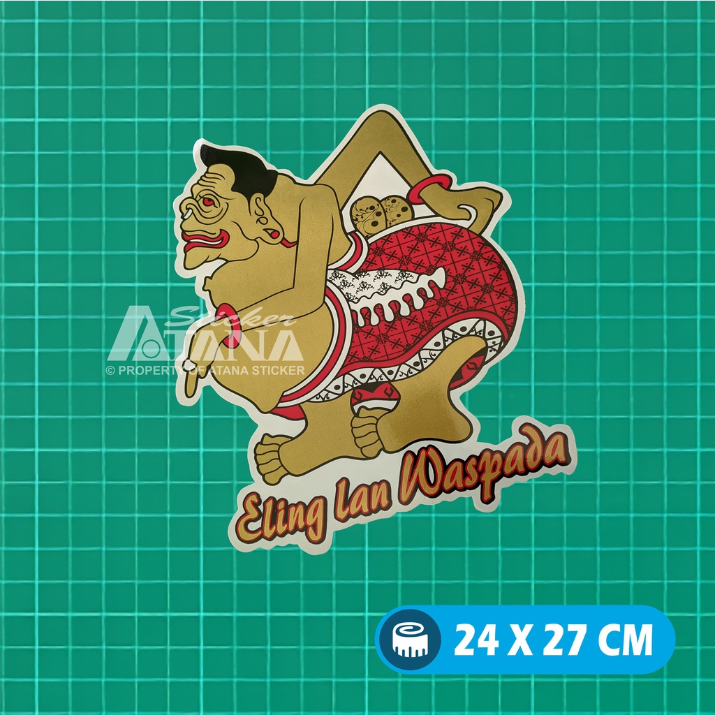 Stiker Printing Semar Sticker Sablon Jumbo Besar Vinyl Graftac Wayang Goro Goro Punakawan Kejawen Eling Lan Waspada Ojo Dumeh Dashboard Motor Matic Kaca Mobil Belakang Truck Laptop Gerobak Jualan Dinding Kamar