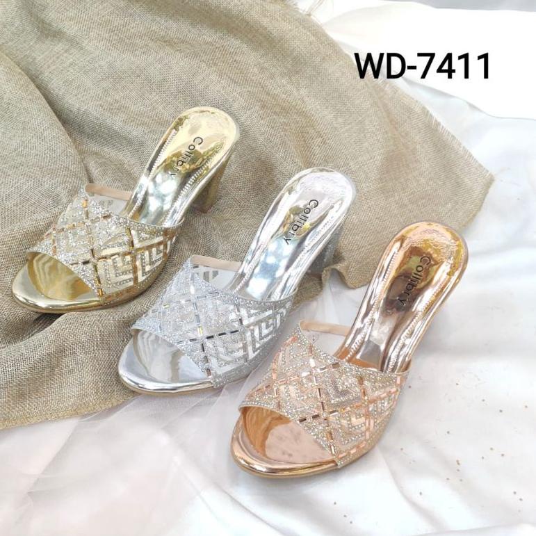 sandal pesta wedding hils 7cm best quality import  ▫ GY.24125