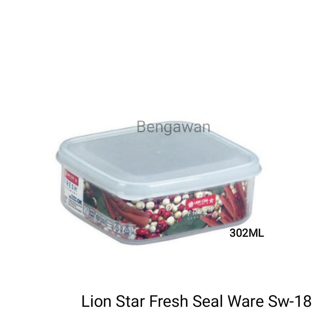 SW-18 Kotak Makanan Fresh Sealware SW-18 (300 ml) (SW-18) Lion Star FRESH Sealware SW-18 (302ml)