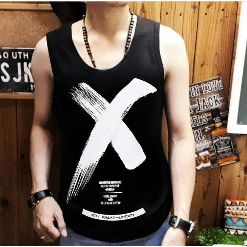 Kaos Singlet Distro Pria X | Kaos Cowok | Kaos Pria | Singlet Distro Pria | Singlet Cowok | Singlet Murah