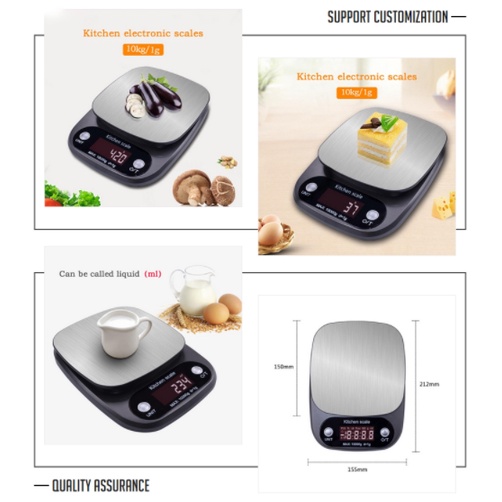 Modern Digital Kitchen Scale 10kg Timbangan Digital akurasi tinggi