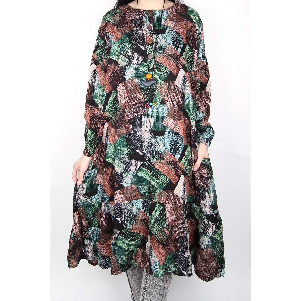 Maliju Tunik Jumbo Rempel Busui Katun - A3578