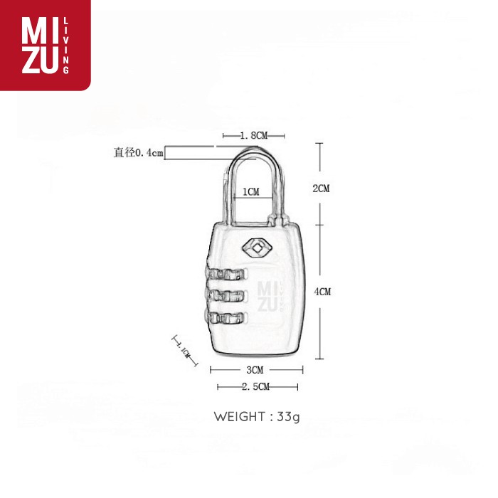 Travel Baggage Luggage Lock TSA WARNA WARNI - Gembok Tas Koper